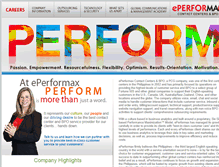 Tablet Screenshot of eperformax.com